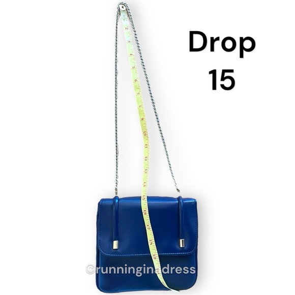 Vintage 1950s Walborg Vinyl Patent Leather Purse In Blue - Picture 10 of 14